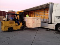 Loading of crates on truck